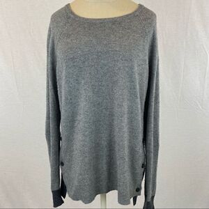 J Crew Two-Tone Grey Wool Sweater